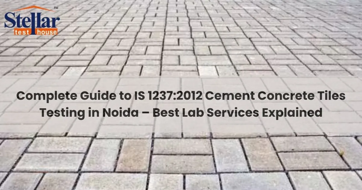 Cement Concrete Tiles IS:1237-2012
